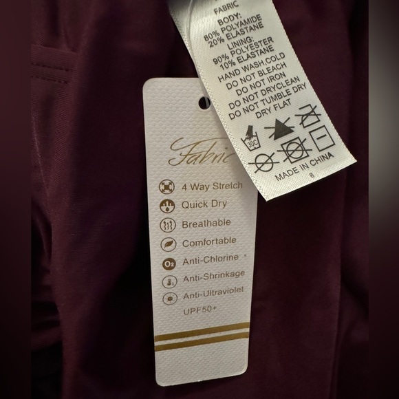 One Piece Swimsuit burgundy - Size M - Picture 7 of 7